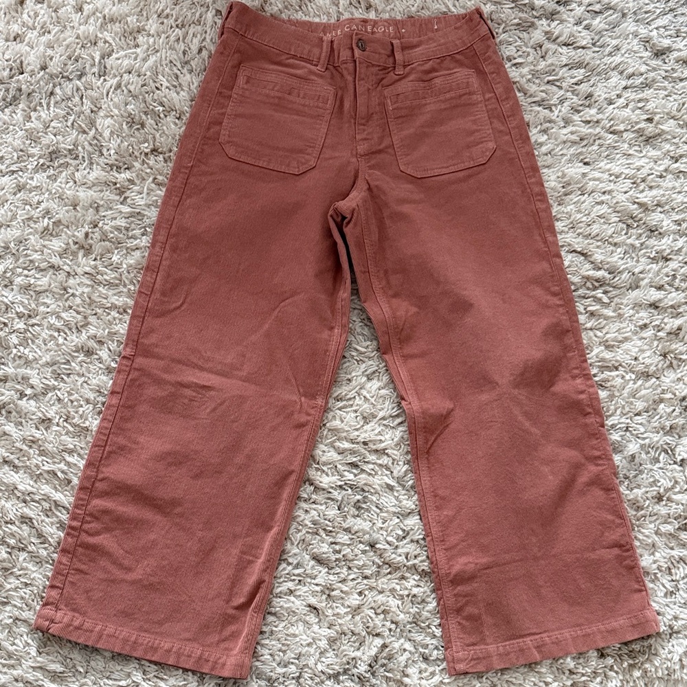 Rose Corduroy Wide-Leg Pants